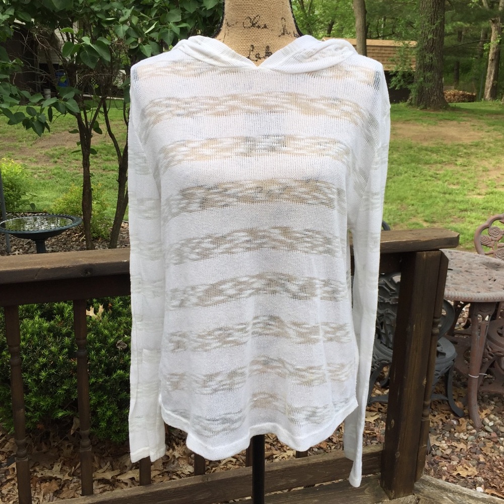 Sheer Hooded Sweater